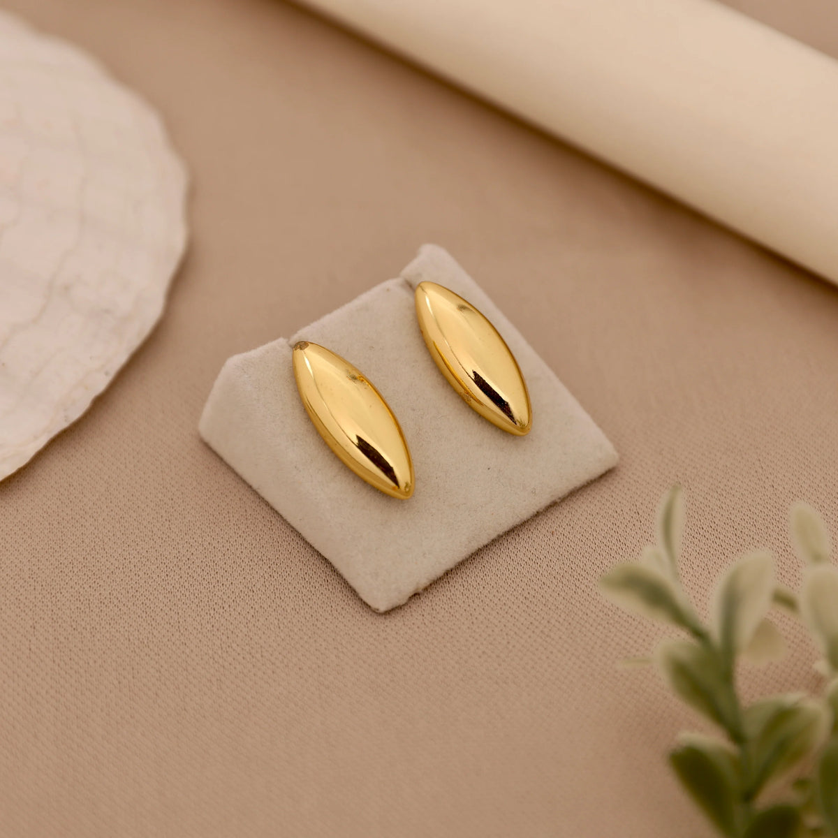 ￼ Anti-Tarnish Gold Tone Earrings - Bullets